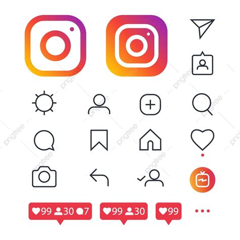 Instagram Icon Set, Instagram Icons, Instagram, Instagram ...