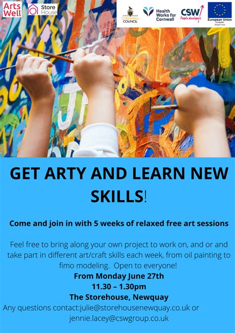Get Arty And Learn New Skills Health Works For Cornwall