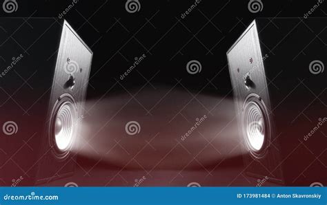 Two Sound Speakers With Funny Faces Stock Photo Image Of Concept