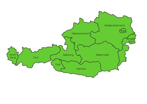 Bundesländer österreichs ein bundesland (auch land) ist ein gliedstaat der bundesstaatlich 3 übersicht über die neun länder. File:Karte Österreich Bundesländer.svg - Wikimedia Commons