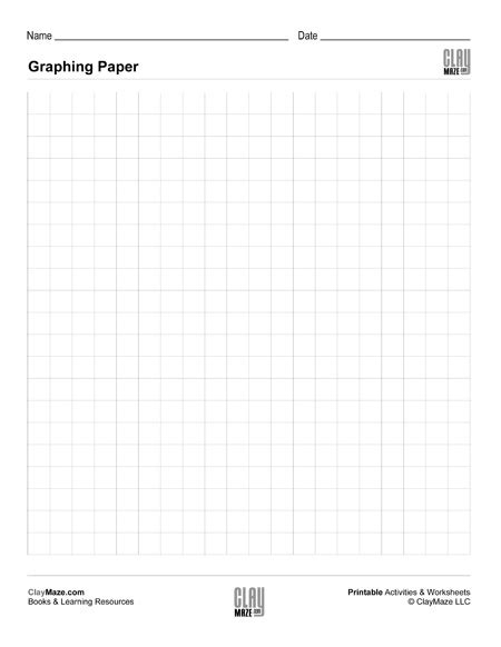 Blank Graphing Paper Small Medium And Large Childrens Educational