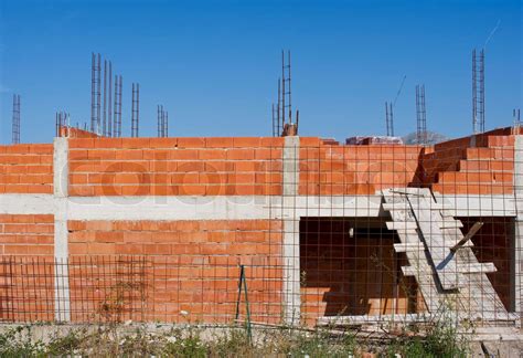 Construction Site Building A New House Croatia Stock Image