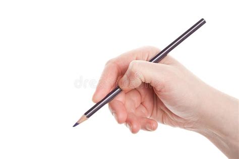 Hand Holding A Black Pencil Stock Image Image Of Macro Creative