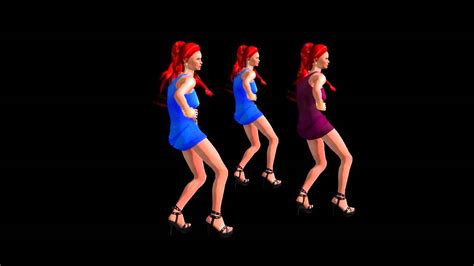 Vj Loop Clip Hd Visuals 0004 Animated Girl Dancer Youtube