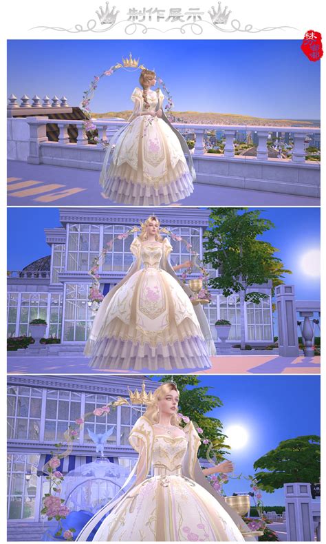 Sims4 棼嘟嘟 — Fendudu Dt The Princess Dress Patron Sims 4 Mods