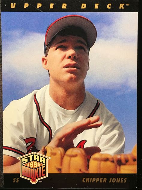 1992 Upper Deck 24 Chipper Jones Rookie Baseball Card Baseball Cards