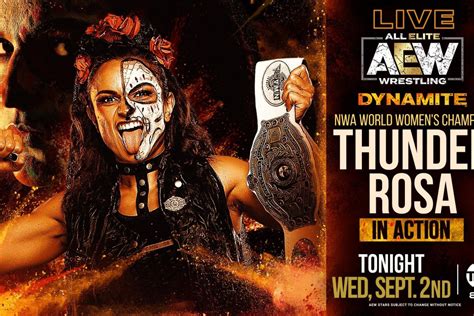 Nwa Womens Champion Thunder Rosa To Have First Aew Match On 92