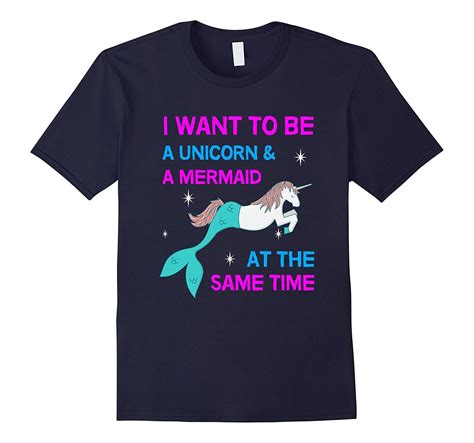 Funny Be A Unicorn And Mermaid T Shirt Halloween Costume Unicorns And