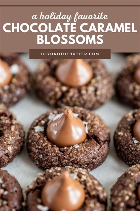 Chocolate Caramel Blossoms Recipe Cookies Recipes Christmas Peanut