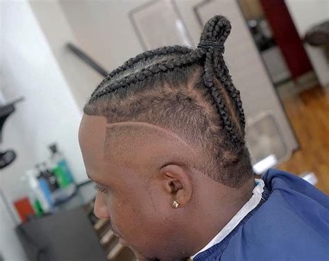 Man Bun Braids With Fade Black Men Man Buns Are The Top Mens Hairstyle For Long Hair