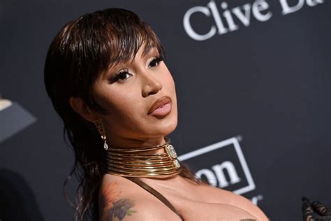 Cardi B S Mullet Hairstyle At Pre Grammy Gala Popsugar Beauty
