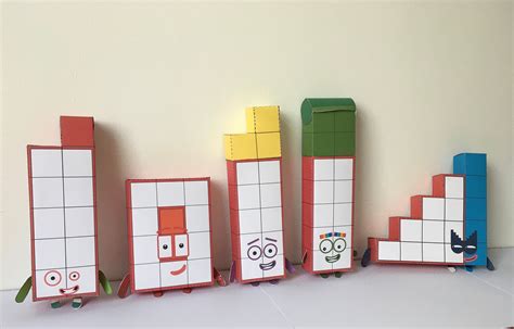 Numberblocks 1 10 Printable Paper Toys Origami Templates Ec Images