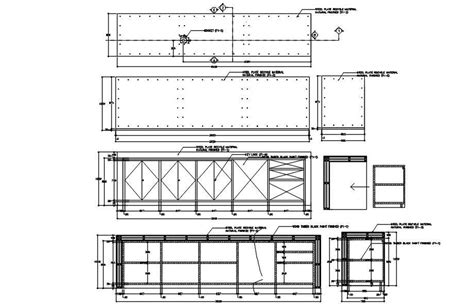 Cashier Counter Design In Autocad 2d Drawing Dwg File Cad File Cadbull