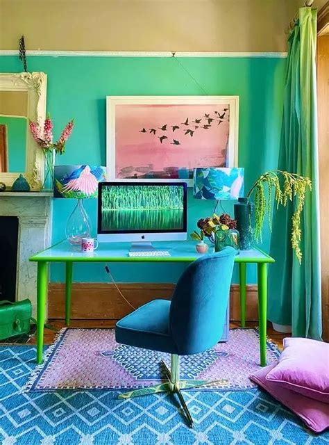 32 Inspiring Colorful Home Office Decor Ideas Shelterness