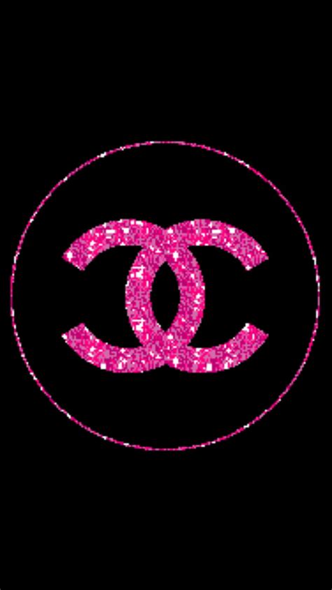 Chanel Sparkle Logo Brands Chanel Designer Glitter High End Logos Pink HD Phone