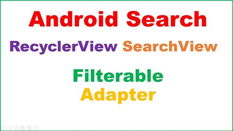 Android Search Filter Ep Recyclerview Filter Cards With