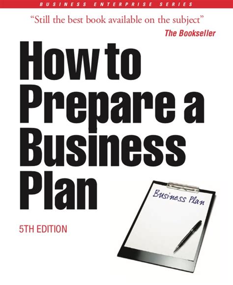 How To Prepare A Business Plan 5th Edition The Wca