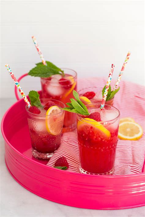 Raspberry Lemonade Spritzers