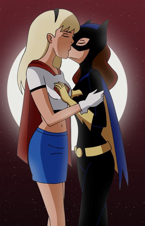 Supergirl Kisses Batgirl By Glee On Deviantart
