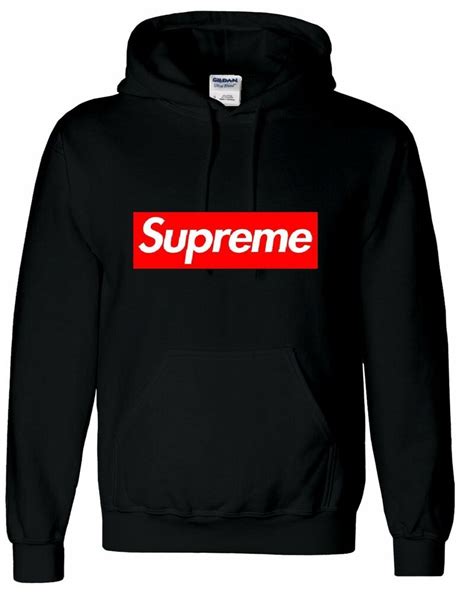 The Gallery For Supreme Hoodie Black