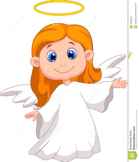 Cute Angel Cartoon Stock Vector Illustration Of Religion