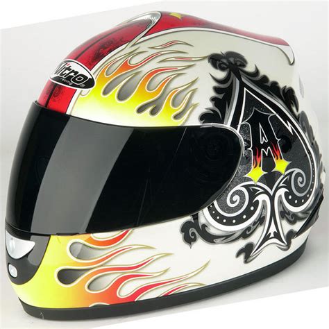 Nitro vertice full face motorcycle crash helmet grey white black s m l xl xxl. Nitro Racing N755-VX Ace Motorcycle Helmet - Full Face ...