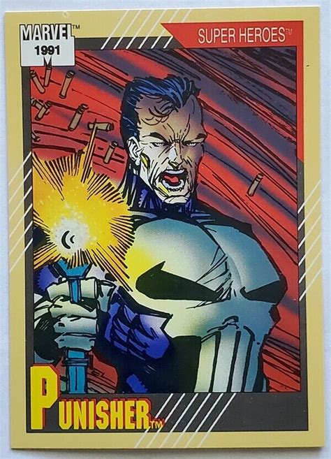 Details About Punisher Marvel Comic Trading Cards 1991 Super Heroes Card 14 In 2020 With Images