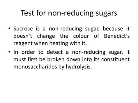 ️ Test For Non Reducing Sugars Testing For Reducing