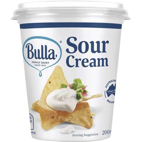 Bulla Premium Sour Cream 200ml Woolworths