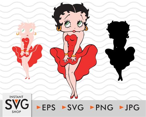 Betty Boop Svg Easy Cut Layered By Color Betty Boop Png Etsy