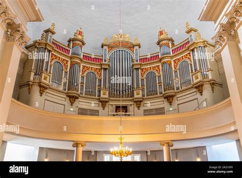 The Pipe Organ At The Helsinki Cathedral Helsinki Finland Stock Photo