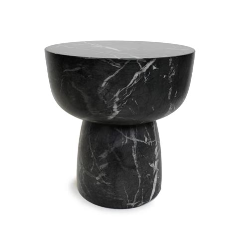 Black Faux Marble Side Table Furniture Design Mix Gallery