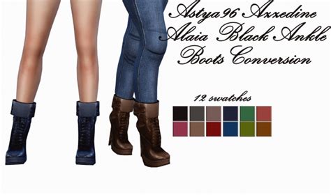 Black Ankle Boots Сonversion At Astya96 Sims 4 Updates