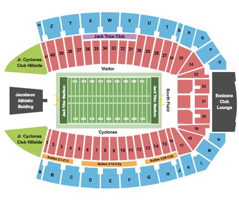 Jack Trice Stadium Seating Chart Jack Trice Stadium Ames Iowa