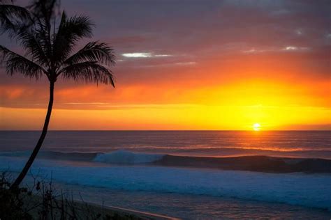 Hawaii Hawaiian Sunset Beautiful Beaches Paradise
