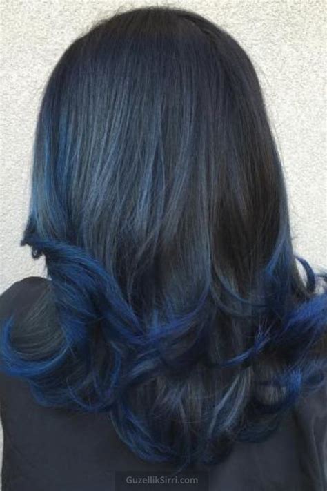 Midnight Blue Hair Color Inspirations For 2020 Rengarenk Saç Mavi