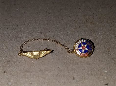 Ww2 Us Army Air Corps Pilot Wings 2 Piece Sweetheart Pin Ebay
