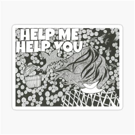 Louden Swain Help You Doodle Sticker For Sale By Hellocandice Redbubble