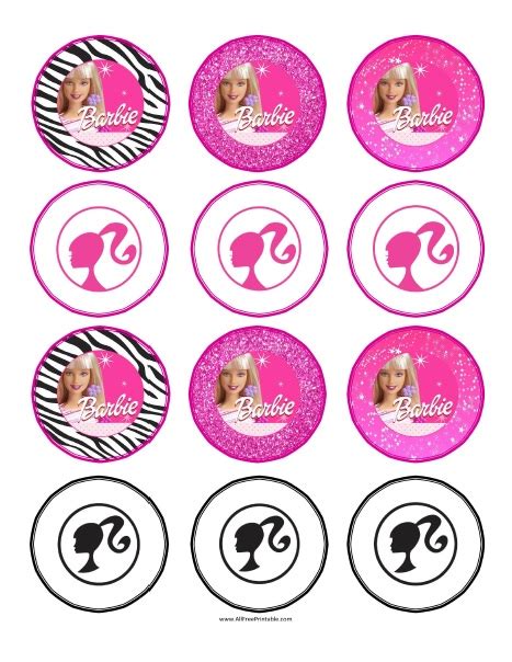 Barbie Cupcake Toppers Free Printable Vlr Eng Br