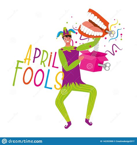 April Fools Day Card Stock Vector Illustration Of Happiness 142352900