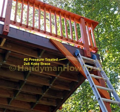 How To Install Deck Post Knee Braces Handymanhowto