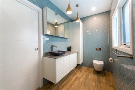 Look at these photos of using duck egg blue in the bathroom and get inspired by the best ideas! Space Efficient Modern Duck Egg Blue Bathroom - Modern ...