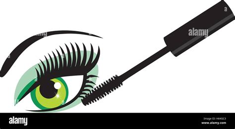 Vector Illustration Of An Eye With Long Lashes And Mascara Stock Vector
