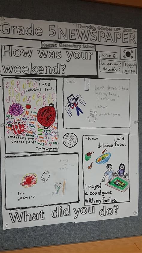 Grade 5 Class Newspaper How Was Your Weekend ~ Mrs Baias Classroom
