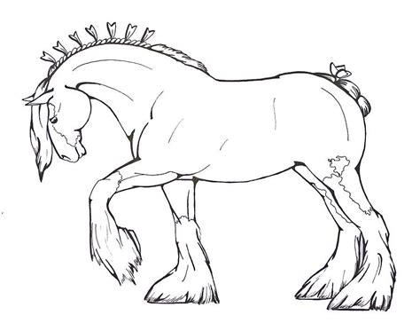 Draft Horse Coloring Pages - Coloring Home