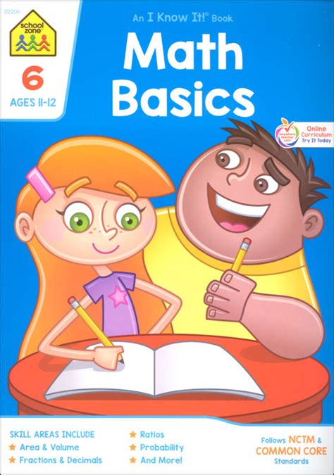 Math Basics Grade 6 Workbook School Zone