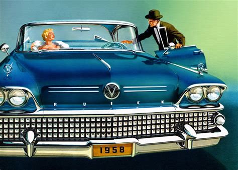 Plan59 Classic Car Art Vintage Ads 1958 Buick Limited
