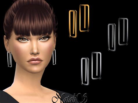Simplicity Hoop Earrings Sims 4 The Best Produck Of Earring