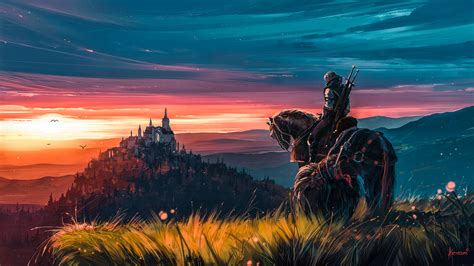 Geralt Of Rivia In The Witcher 3 Wild Hunt Hd Wallpaper By Alena Aenami