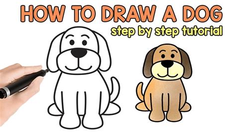 Beginner Easy Dog Drawing Step By Step Galandrina